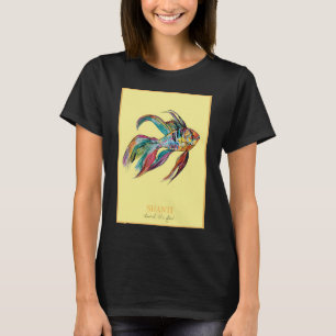 Camiseta Shanti - canalize o fluxo - ilustração de peixe