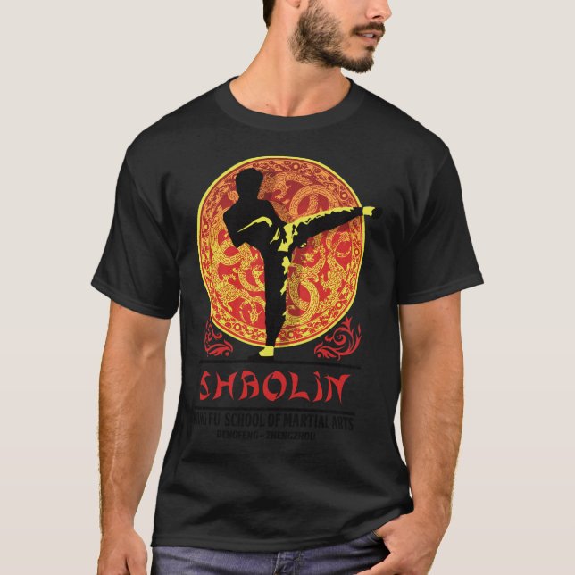 Camiseta Shaolin Kung Fu School of Martial Arts Classic T-S (Frente)