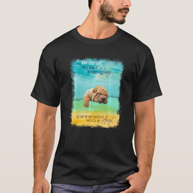Camiseta Shar Pei Aniversário Para Crianças Adultos Adultos (Frente)