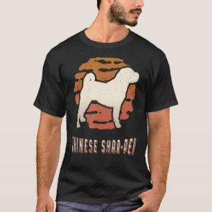 Camiseta Shar Pei Chinês - Coluna de Sol Clássica Retrorist