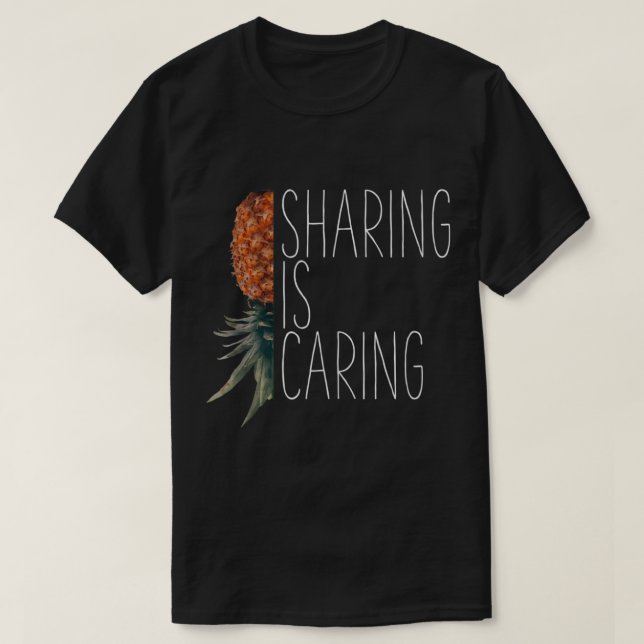 Camiseta Sharing Is Caring Pineapple Art (Frente do Design)