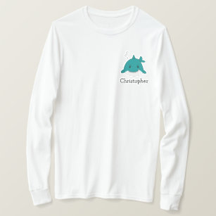 Camiseta Shark Azul Divertido Personalizado