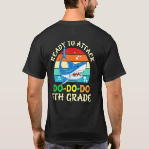 Camiseta Shark Back To School Ready to Attack 5th Grade