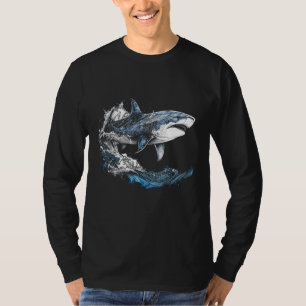 Camiseta Shark Beach Lover Ocean Animal Graphic Novelty Wom