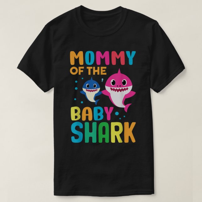 Camiseta Shark Birthday Cita Engraçado B-day Mãe (Frente do Design)
