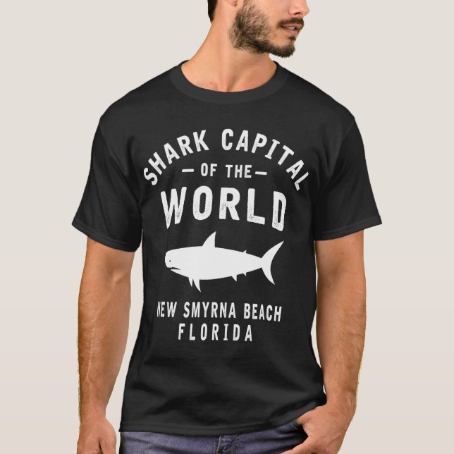 Camiseta Shark Catal Of The World - New Smyrna Beach Fl-fun (Frente)