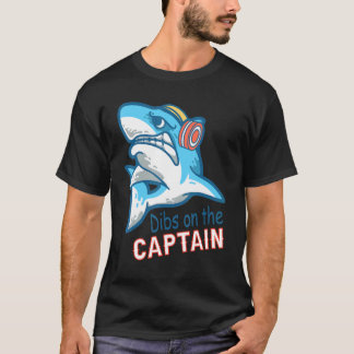 Camiseta Shark Dibs On The Captain Wife Husband Captain