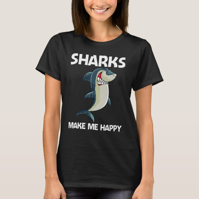 Camiseta Shark For Men Women White Shark  1 (Frente)