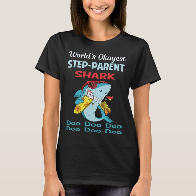 Camiseta Shark Funny STEP-PARENT (Frente)