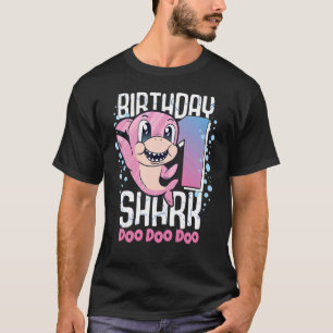 Camiseta Shark Garota-primeiro aniversario de Aniversário c