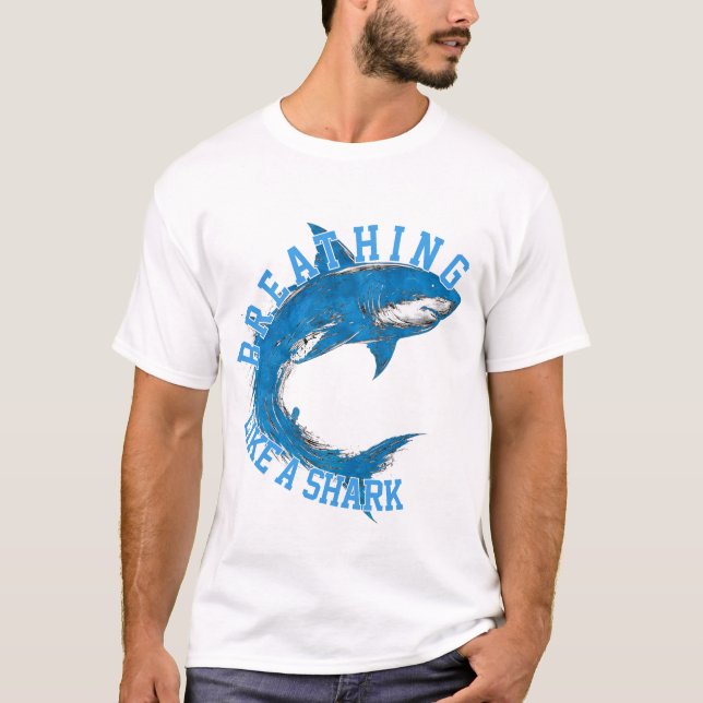 Camiseta Shark Hustle, Strength & Determination (Frente)