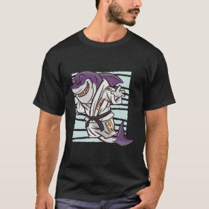 Camiseta Shark Martial Arts Combatendo Cartoon Funny Karate