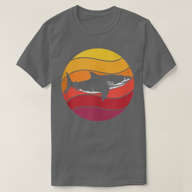 Camiseta Shark Retro Style Vintage765  (Frente do Design)
