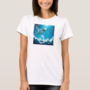 Camiseta Shark Seagull por Juan Cabana