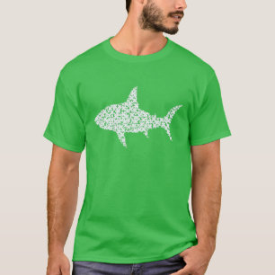 Camiseta Shark Shamrock Irish Dia de São Patrício Funny Cut