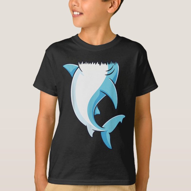 Camiseta Shark Shirt Adult Kids Men Women Shark Costume  (Frente)