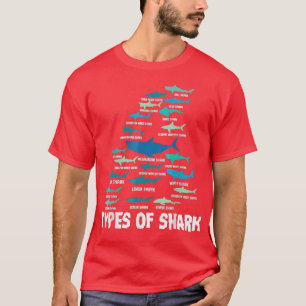 Camiseta Shark Species Biology Different Types Of Sharks Ts