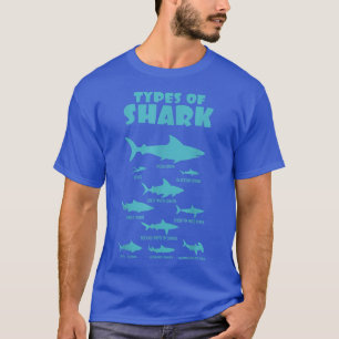 Camiseta SharkBoys TYPES OF SHARKS Scuba Diver Gift 
