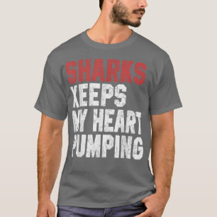 Camiseta Sharks Keeps My Heart Pumping Women Scuba Diving D