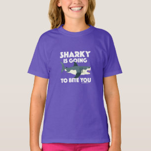 Camiseta Sharky Vai Mordê-Lo Design - Básico Para Meninas