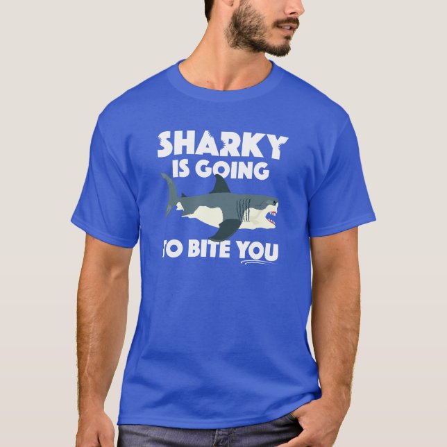 Camiseta Sharky Vai Mordê-Lo Design - Básico T- (Frente)