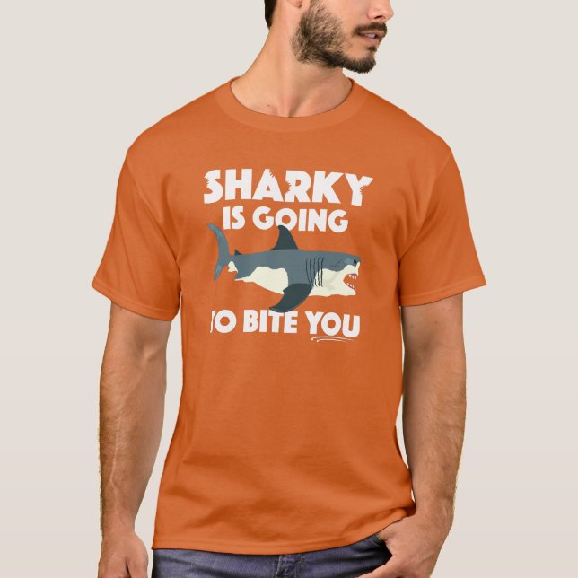 Camiseta Sharky Vai Mordê-Lo Design - Básico T- (Frente)