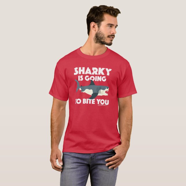 Camiseta Sharky Vai Mordê-Lo Design - Básico T- (Frente Completa)