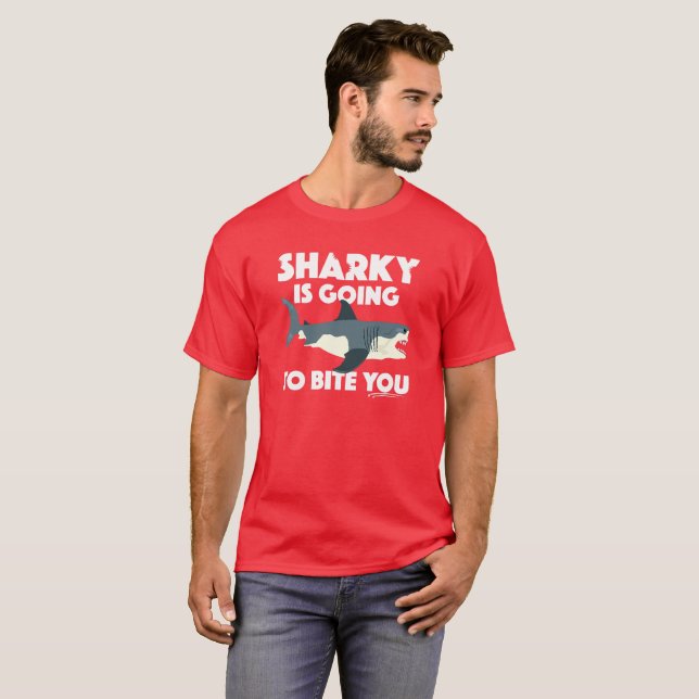 Camiseta Sharky Vai Mordê-Lo Design - Básico T- (Frente Completa)