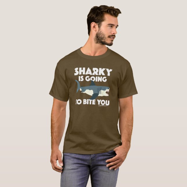 Camiseta Sharky Vai Mordê-Lo Design - Básico T- (Frente Completa)