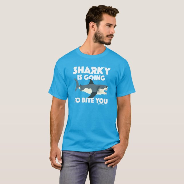 Camiseta Sharky Vai Mordê-Lo Design - Básico T- (Frente Completa)