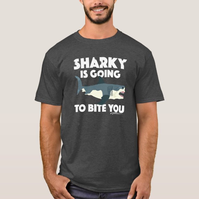 Camiseta Sharky Vai Mordê-Lo Design - Básico T- (Frente)