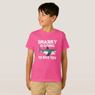 Camiseta Sharky Vai Mordê-Lo Design - T Básico Para Criança