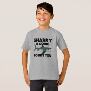 Camiseta Sharky Vai Mordê-Lo Design - T Básico Para Criança