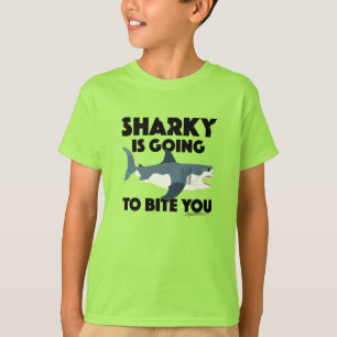 Camiseta Sharky Vai Mordê-Lo Design - T Básico Para Criança