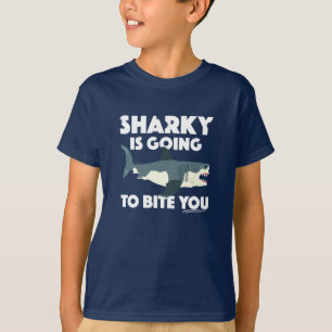 Camiseta Sharky Vai Mordê-Lo Design - T Básico Para Criança