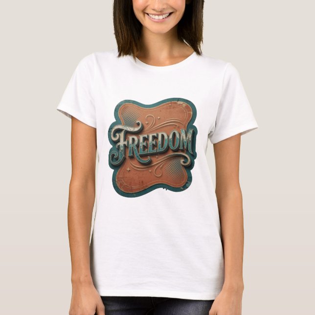 Camiseta Sharp Blue FREEDOM Statement (Frente)