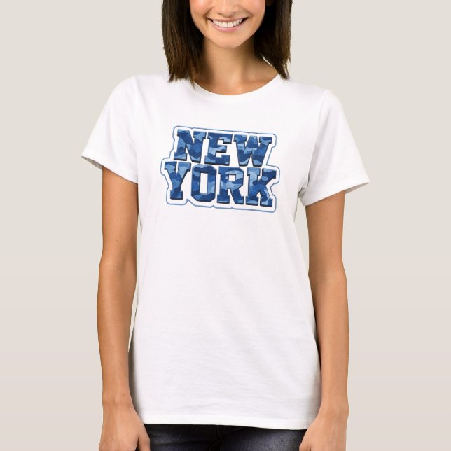 Camiseta Sharp Blue NEW YORK Statement (Frente)
