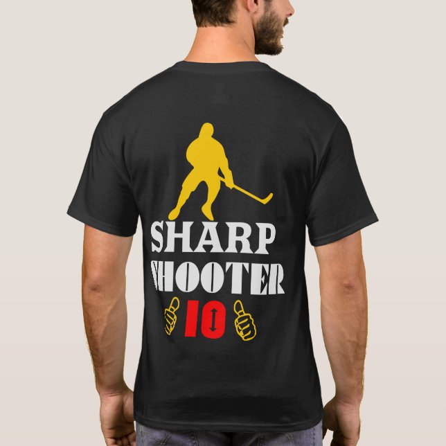 Camiseta 🏆 👍 Sharp Shooter 10 American Men's Classic Basi (Verso)