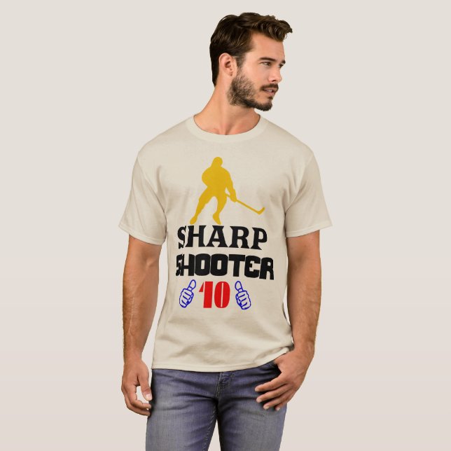 Camiseta 🏆 👍 Sharp Shooter 10 American Men's Classic Fab (Frente Completa)