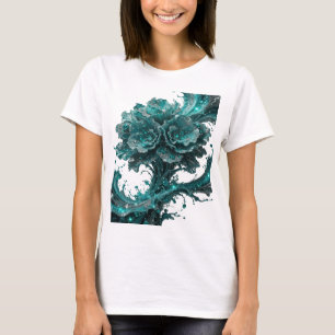Camiseta Sharp Silver BLUE FLORAL DESIGN
