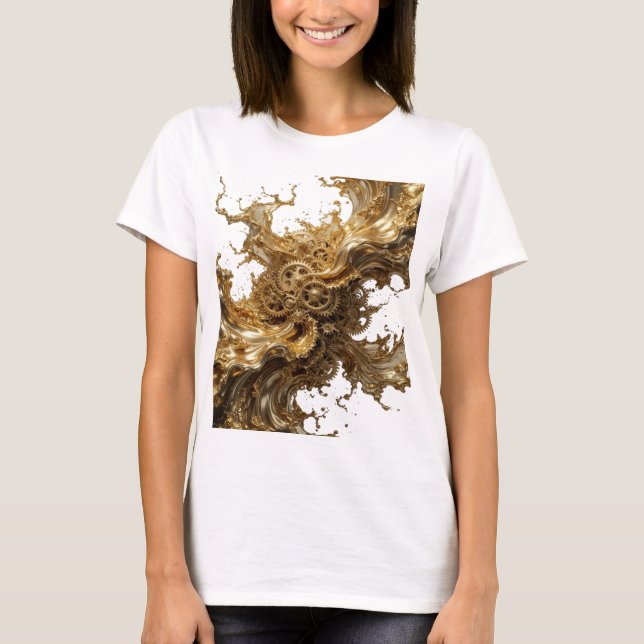 Camiseta Sharp Silver GOLDEN MECHANICAL FLOW State (Frente)