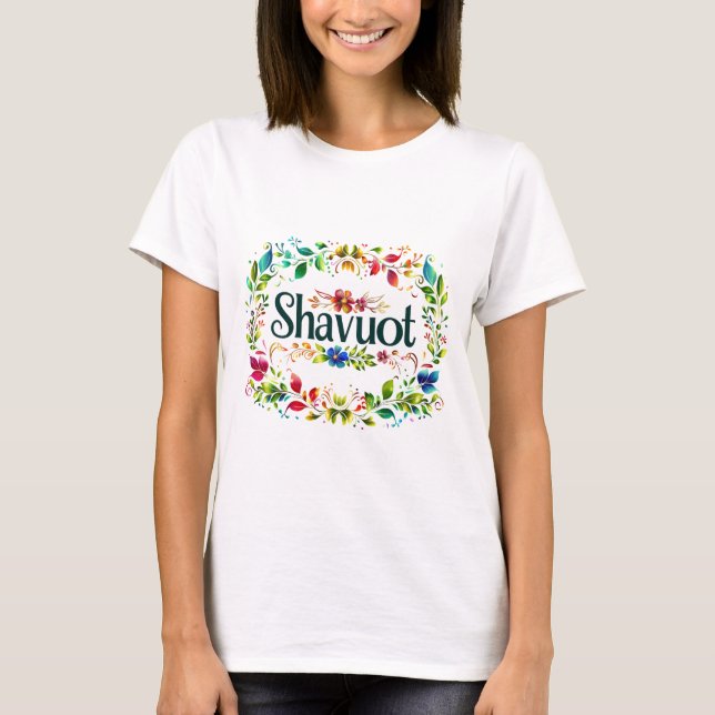 Camiseta Shavuot - Celebração Colorida do Festival Shavuot (Frente)