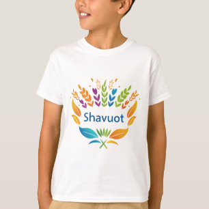 Camiseta Shavuot - Símbolo Shavuot com Trigo Colorido