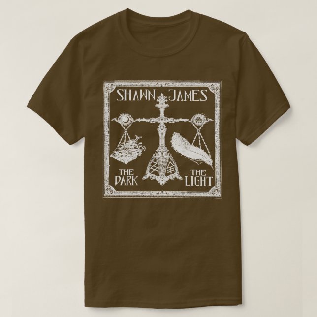 Camiseta Shawn James Merch A Escuridão Amp A Luz (Frente do Design)
