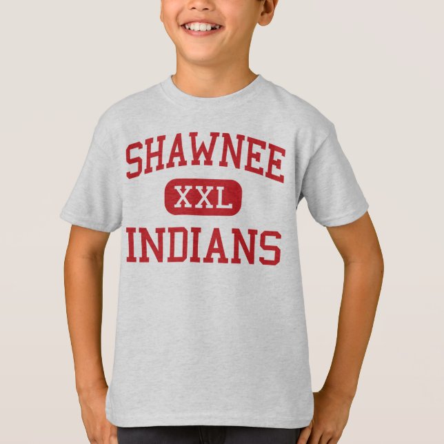Camiseta Shawnee - indianos - escola secundária - Lima Ohio (Frente)