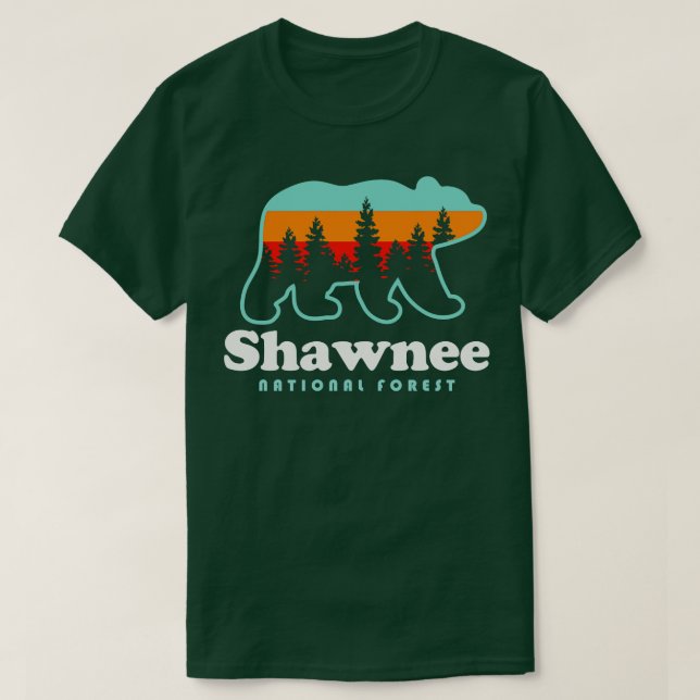 Camiseta Shawnee National Forest Camping Waterfall Illinoi (Frente do Design)
