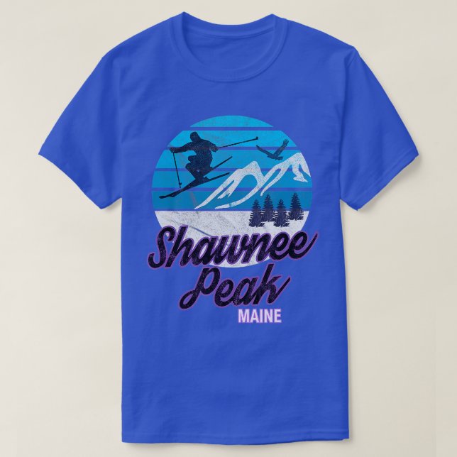 Camiseta Shawnee Peak Bridgton Maine NE Snowboar (Frente do Design)