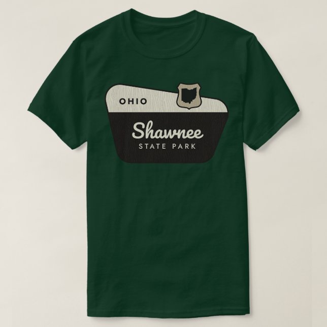 Camiseta Shawnee State Park Ohio - Sinal de boas-vindas (Frente do Design)