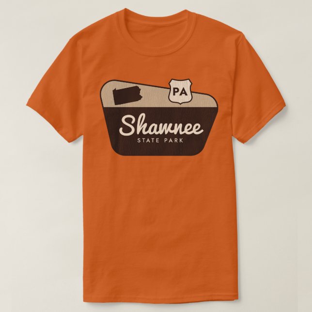 Camiseta Shawnee State Park Pensilvânia - Sinal de Boas-vin (Frente do Design)
