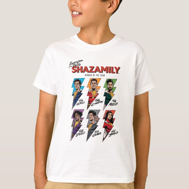 Camiseta SHAZAM! Fury of the Gods | SHAZAMily Comic Bolts (Frente)